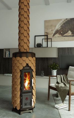 Отопительная печь TMF Сента Панголина шамот-терракота в Челябинске